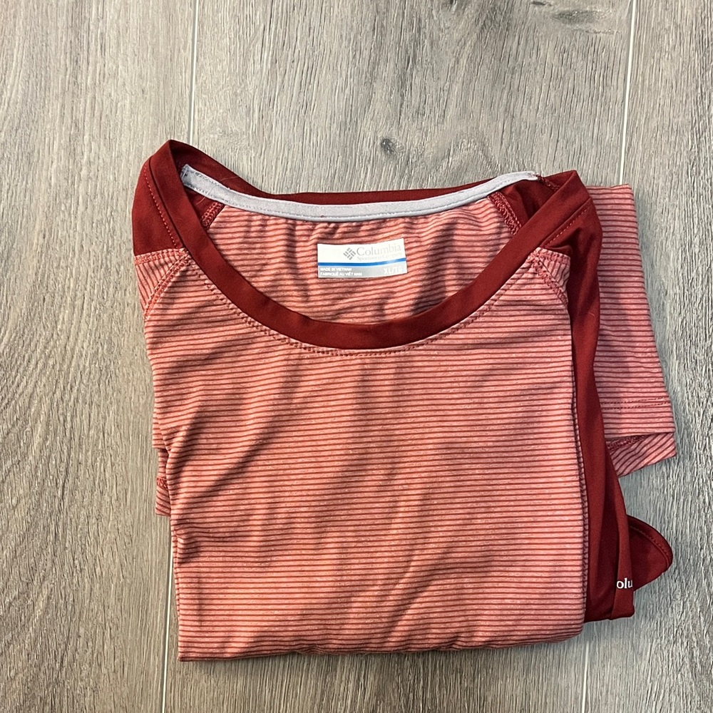 Columbia Red Striped Top